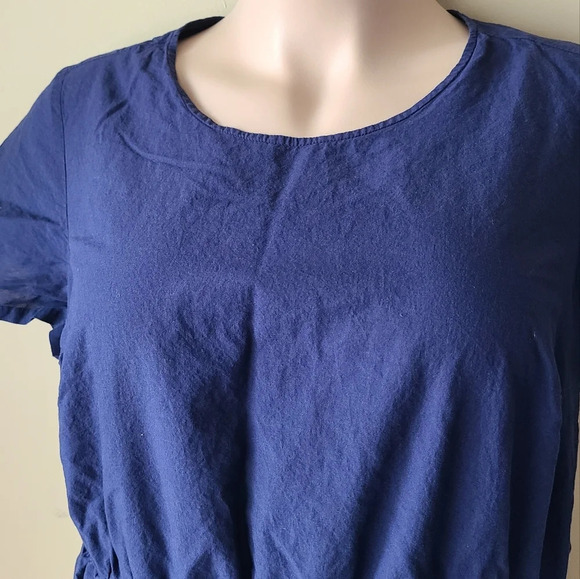 Lane Bryant womens Blouse Sz.18 Embroidered Floral Ruffle blue color - Picture 4 of 14